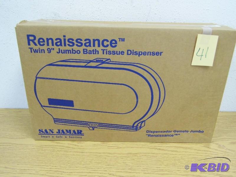 lot 41 image: Renaissance Twin 9 Jumbo Roll Bath Tissue Dispenser