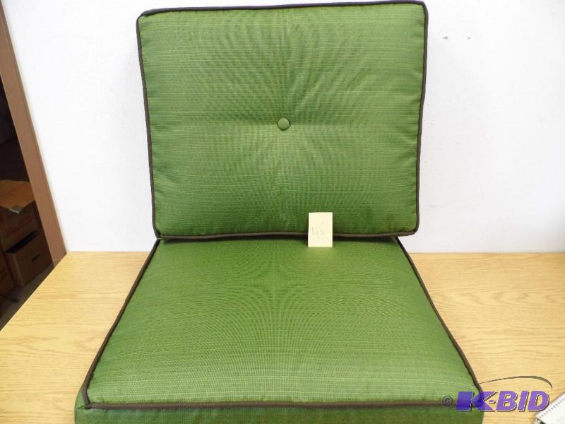 lot 48 image: 2 Piece Patio Chair Cushions