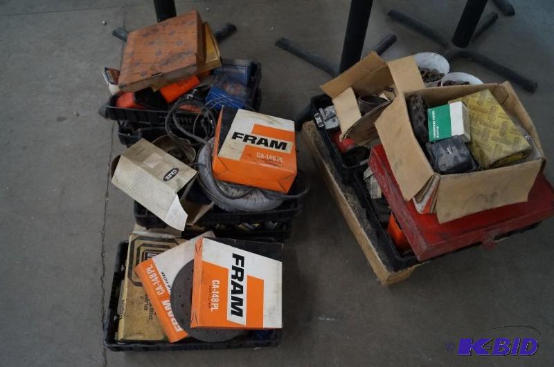 Antique tractor and car parts