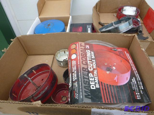 Lot of Miscellaneous Large Hole Saw...