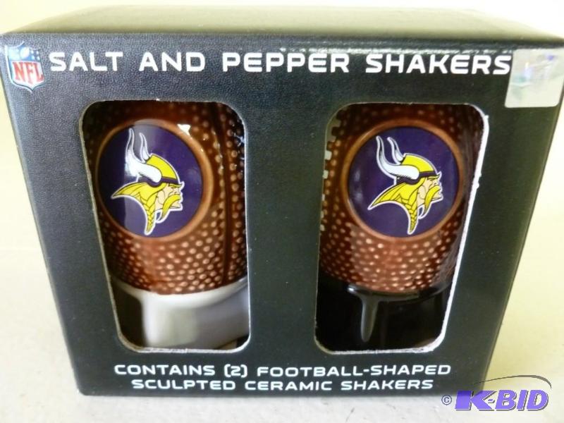 lot 121 image: Minnesota Vikings football shaped c...