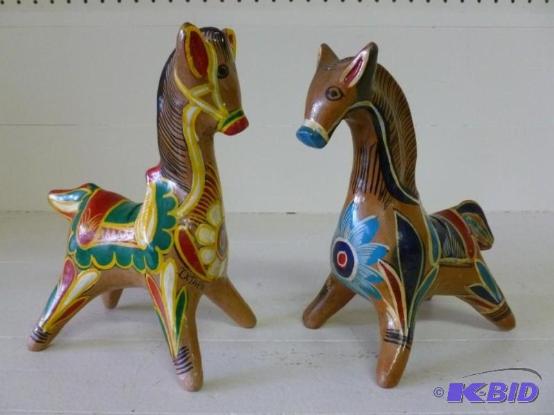 lot 124 image: Beautiful hand painted pottery donk...