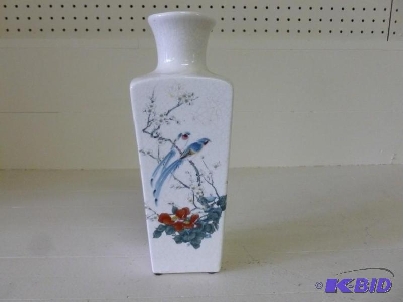 lot 129 image: Beautiful crackled porcelain square...