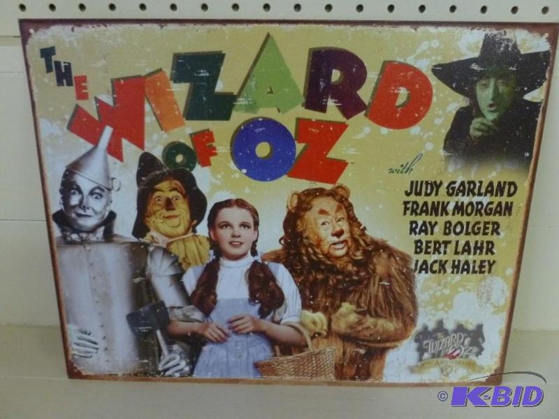 lot 134 image: The Wizard Of Oz metal sign that me...