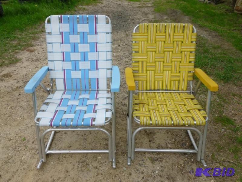 lot 178 image: Lot of two aluminum framed rocking ...