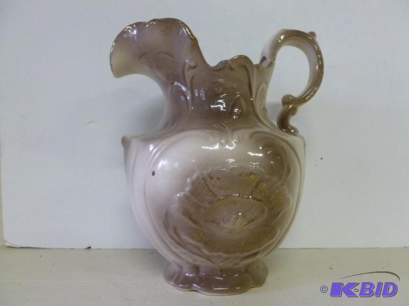lot 196 image: Large decorative ceramic water pitc...