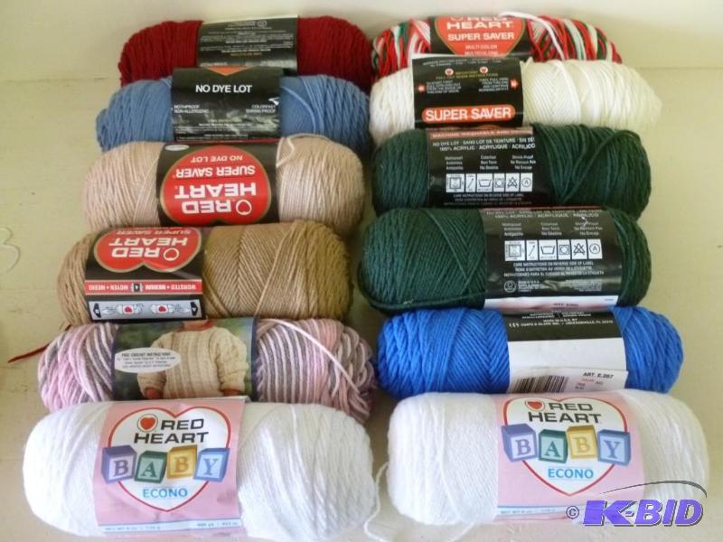 lot 213 image: Lot of twelve new rolls of yarn....