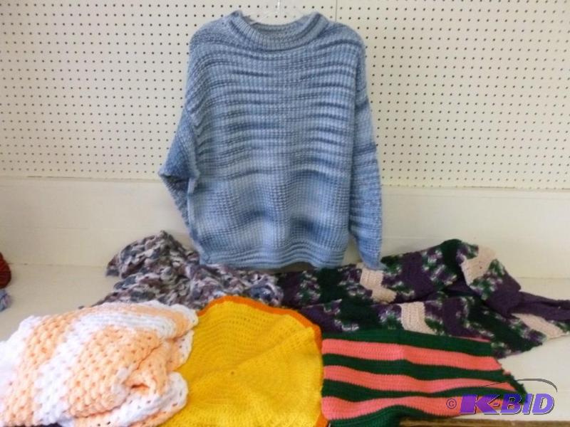 lot 219 image: This lot consists of afghan blanket...