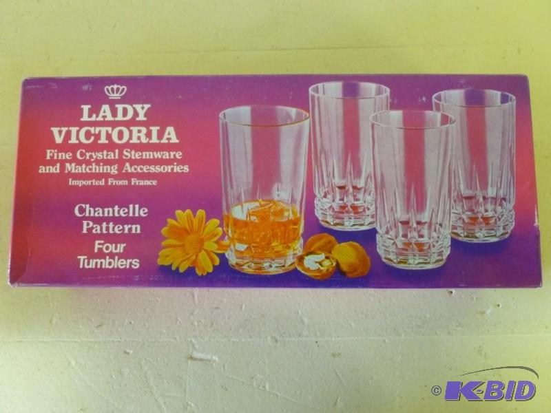 lot 233 image: Lady Victoria set of four crystal g...