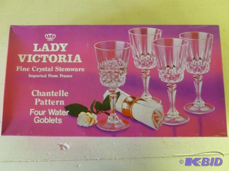 lot 234 image: Lady Victoria set of four crystal s...