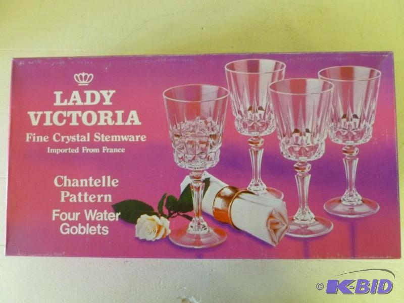 lot 235 image: Lady Victoria set of four crystal s...