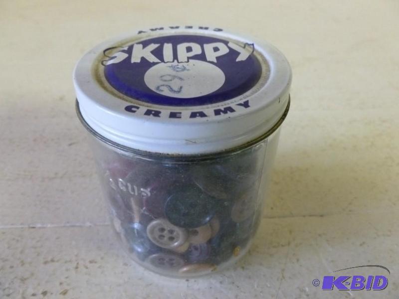 lot 280 image: Vintage jar of buttons....