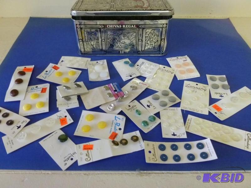 lot 283 image: Metal container of new packs of but...