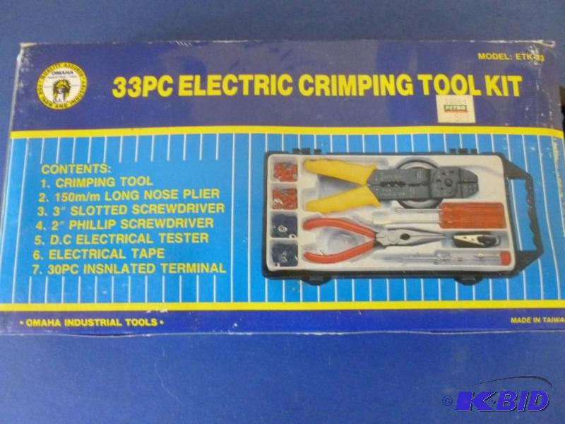 lot 295 image: Omaha Industrial Tools 33 pc. elect...