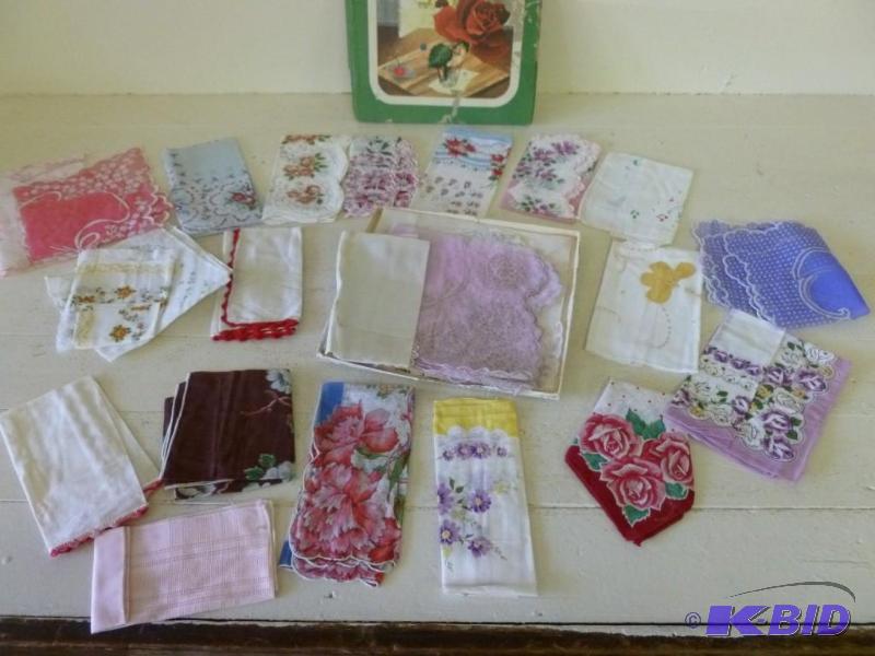 lot 311 image: Large lot of vintage handkerchiefs ...