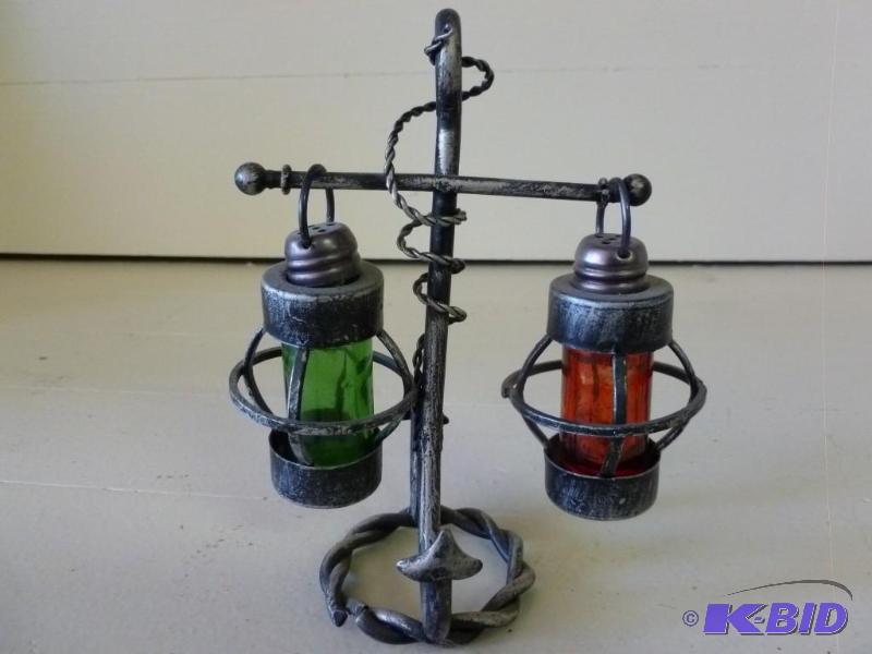 lot 345 image: Decorative metal bodied lantern sty...