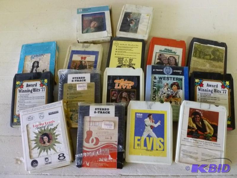 lot 347 image: Lot of sixteen vintage 8-track tape...