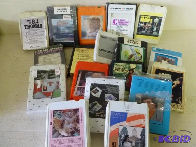lot 348 image: Lot of eighteen vintage 8-track tap...