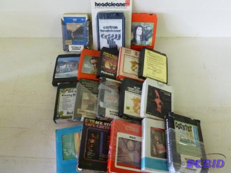 lot 349 image: Lot of eighteen vintage 8-track tap...