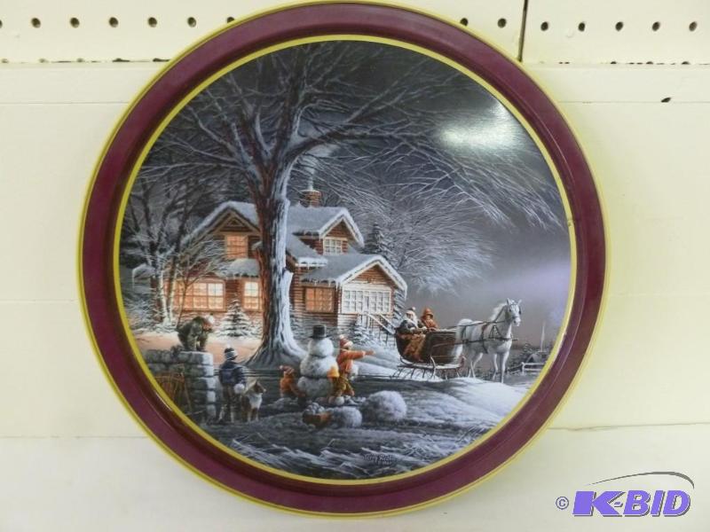 lot 43 image: Terry Redlin metal serving tray tha...