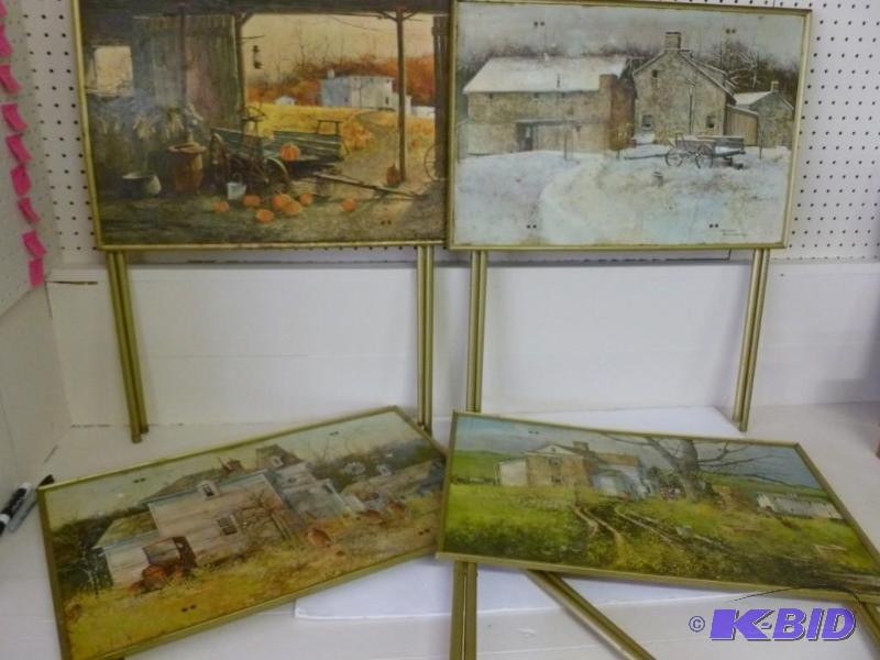lot 66 image: A set of four decorative metal fram...