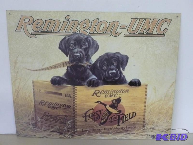 lot 99 image: Remington - UMC&nbspmetal sign tha...