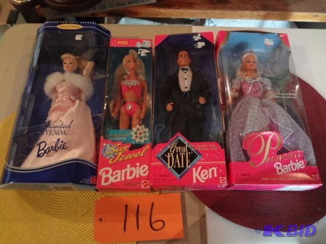 lot 116 image: Barbies (4)...