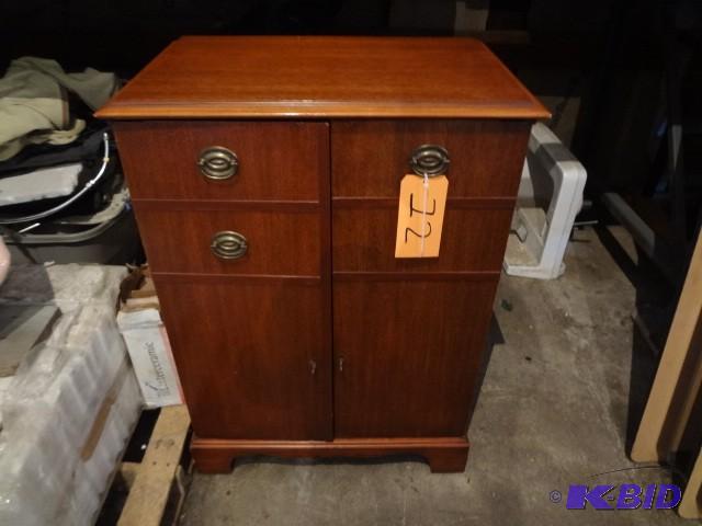 lot 12 image: Very Nice Old Wooden Cabinet, on wh...