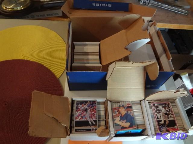 lot 134 image: (5) boxes of baseball Cards, from t...