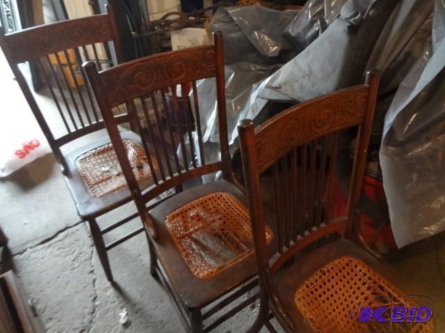 lot 152 image: Chairs, need recaning...