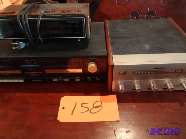 lot 158 image: Sanyo Cass Deck, Clock Radio, Elect...