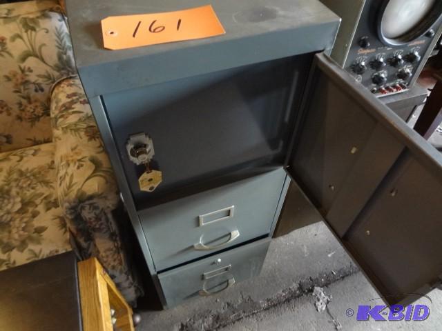 lot 161 image: Metal Case, Safe in top, Combinatio...