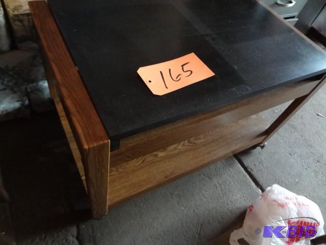 lot 165 image: Low Table on Wheels...