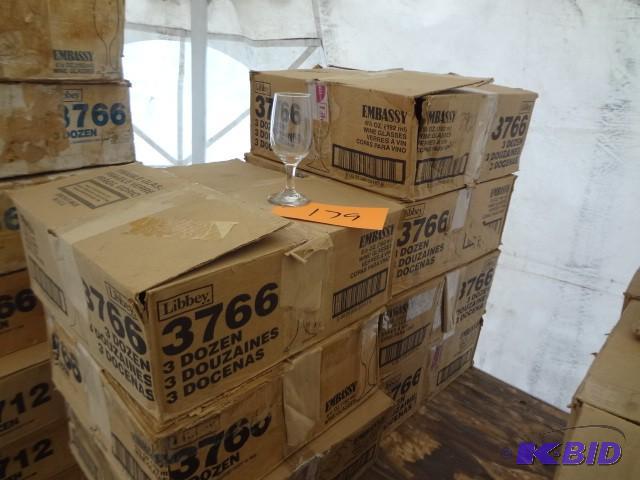 lot 179 image: Huge lot wine Glasses, (7) cases ap...