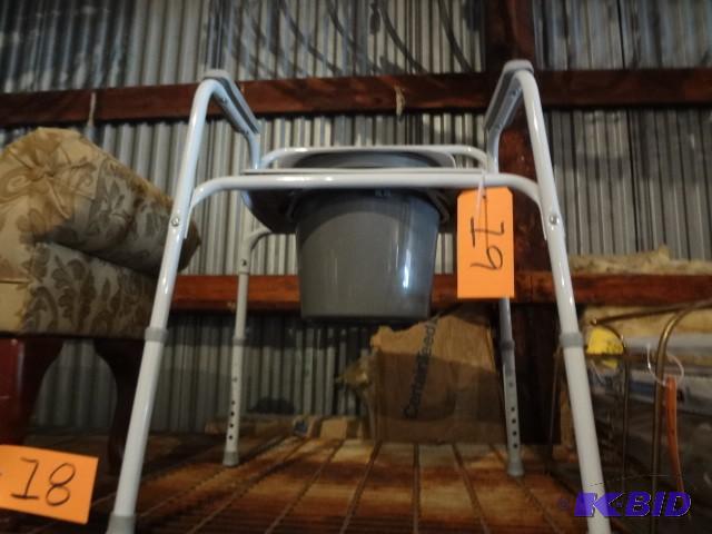 lot 19 image: Invacare portable stool...