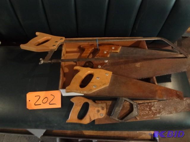 lot 202 image: Lot of Saws...