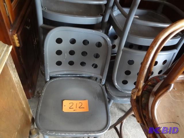 lot 212 image: (6) Grey Chairs...