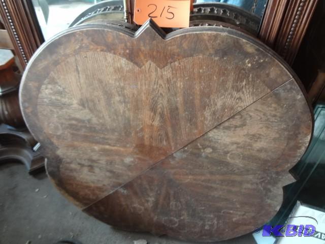 lot 215 image: Wood Table, ornate...