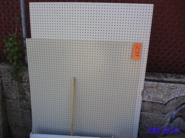 lot 239 image: (4) sheets peg board...