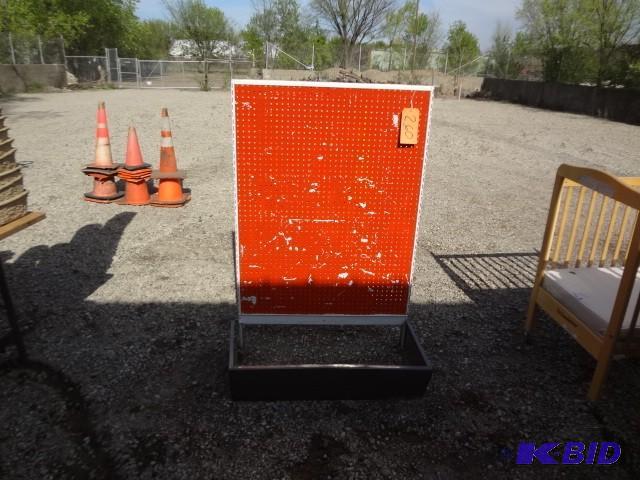 lot 260 image: Peg board display rack...