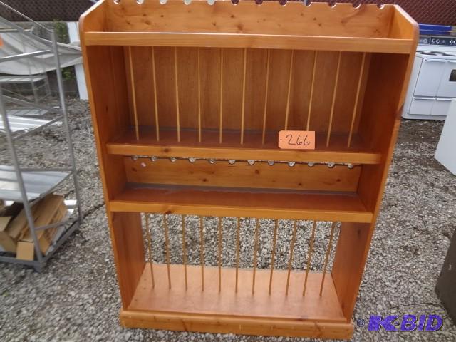 lot 266 image: Hardwood wine rack...
