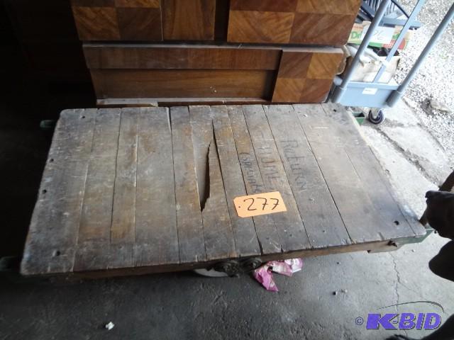 lot 277 image: Wooden dock cart...