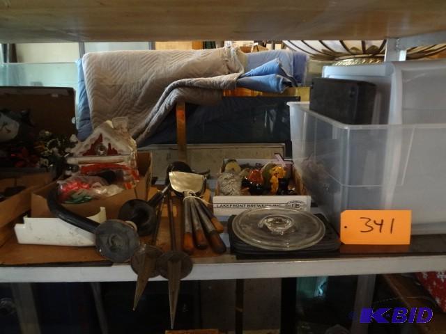 lot 341 image: Shelf o stuff...