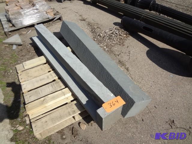 lot 364 image: Two huge pieces of grey stone, was ...