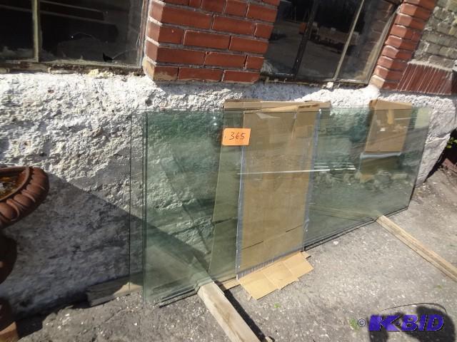 lot 365 image: (4) sheets 38 tempered glass, heav...