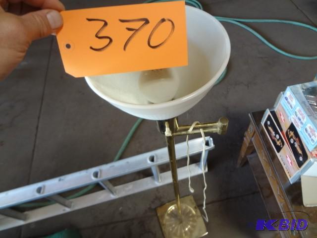 lot 370 image: Brass lamp...