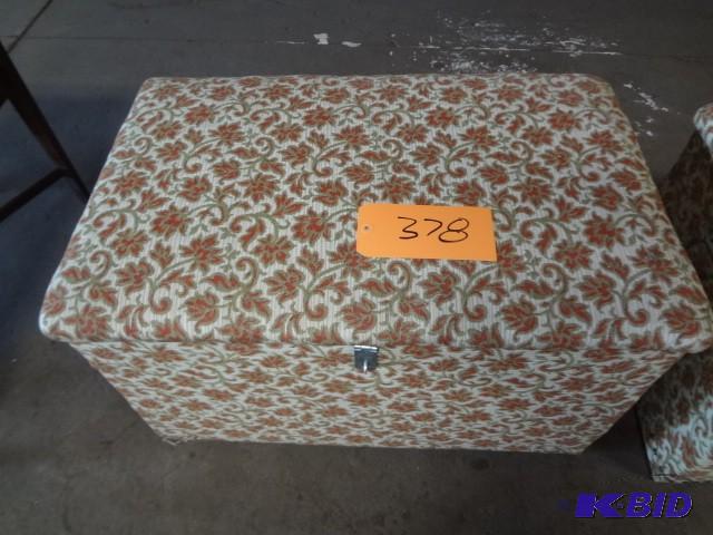 lot 378 image: Brocade covered wood box...
