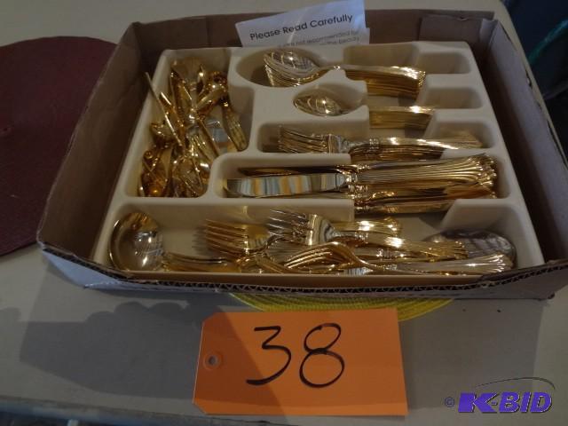 lot 38 image: Gold Flatware...