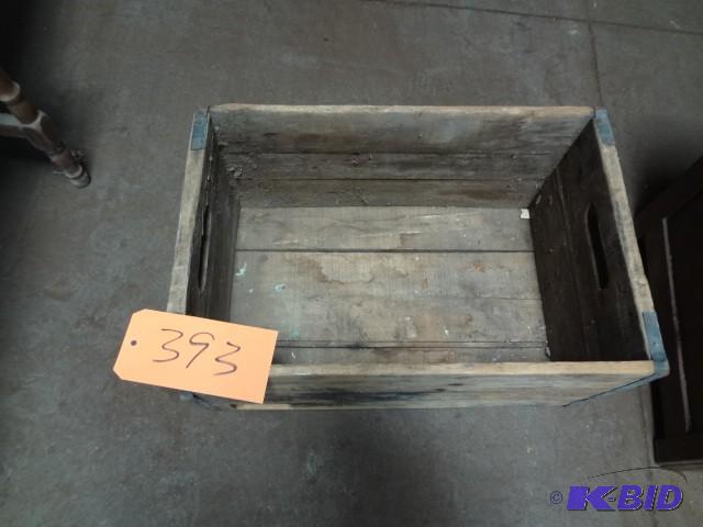 lot 393 image: Wooden crate...