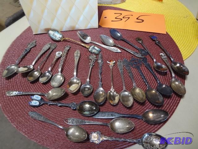 lot 395 image: Old spoon collection...